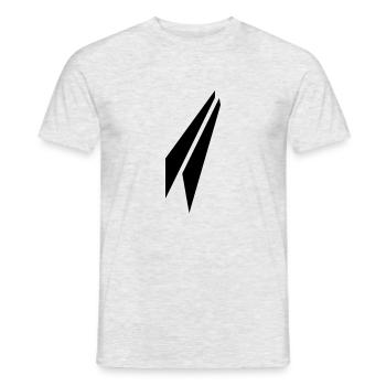 Sportliche Streifen Simpel - Männer T-Shirt - Grau meliert - Vorne - AI Model Male 178 dark (178cm)