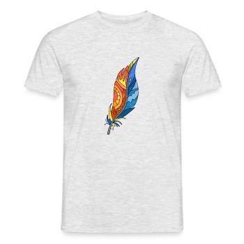 Feather - Men's T-Shirt - heather grey - Front - AI Model Male 178 dark (178cm)