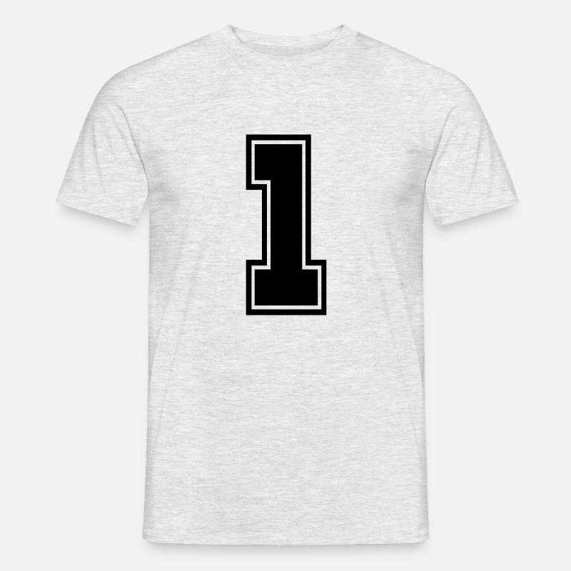Nummer eins - number one - Männer T-Shirt - Grau meliert