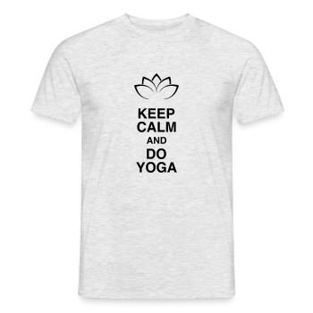 Keep Calm and Do Yoga - Men's T-Shirt - heather grey - Front - AI Model Male 178 dark (178cm)