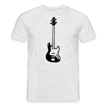 Basse Guitare Bass Bassiste Instrument de Musique - T-shirt homme - gris chiné - Devant - AI Model Male 178 dark (178cm)