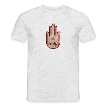 Horus Hamsa Spiritual Hand Light Red - Men's T-Shirt - heather grey - Front - AI Model Male 178 dark (178cm)