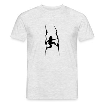 Kaminkletterer - Männer T-Shirt - Grau meliert - Vorne - AI Model Male 178 dark (178cm)