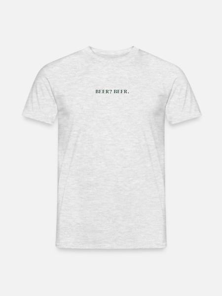 Beer? Beer. Bier? Bier. - Männer T-Shirt - Grau meliert