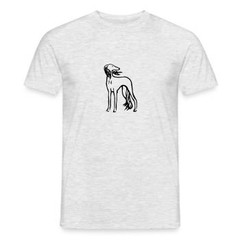 Saluki - Men's T-Shirt - heather grey - Front - AI Model Male 178 dark (178cm)