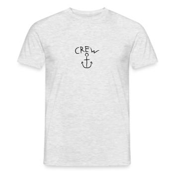 Crew Anchor Comic Logo - Men's T-Shirt - heather grey - Front - AI Model Male 178 dark (178cm)