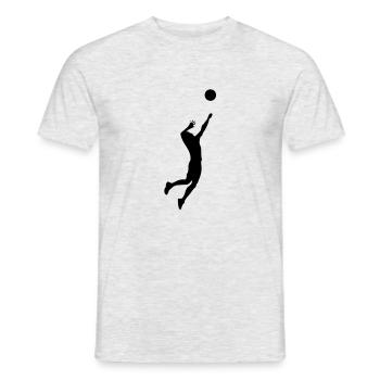 volleyball - Männer T-Shirt - Grau meliert - Vorne - AI Model Male 178 dark (178cm)