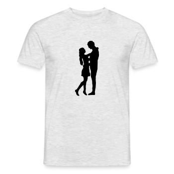 Liebe - Paar - Männer T-Shirt - Grau meliert - Vorne - AI Model Male 178 dark (178cm)
