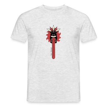 Tiki langue - T-shirt homme - gris chiné - Devant - AI Model Male 178 dark (178cm)
