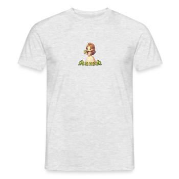 Märchenhafte Prinzessin mit Fröschen - Männer T-Shirt - Grau meliert - Vorne - AI Model Male 178 dark (178cm)