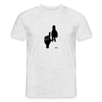 los angeles signe de la main par wam - T-shirt homme - gris chiné - Devant - AI Model Male 178 dark (178cm)
