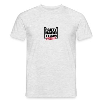 Party Hard Team Member - Männer T-Shirt - Grau meliert - Vorne - AI Model Male 178 dark (178cm)