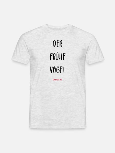 I dont'care on the "early bird. - Men's T-Shirt - heather grey
