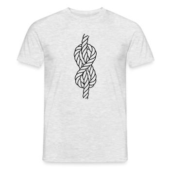 Figure-of-eight knot climbing knot - Men's T-Shirt - heather grey - Front - AI Model Male 178 dark (178cm)