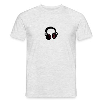 Kopfhörer - Headphones - Männer T-Shirt - Grau meliert - Vorne - AI Model Male 178 dark (178cm)