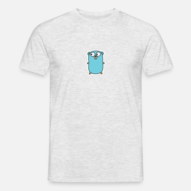 Go Gopher - Männer T-Shirt - Grau meliert