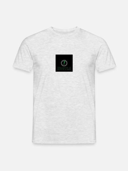 Hustle grün black - Männer T-Shirt - Grau meliert