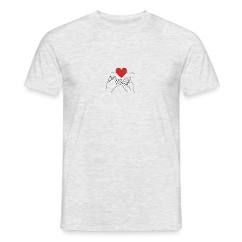 Mains de l'amour - T-shirt homme - gris chiné - Devant - AI Model Male 178 dark (178cm)
