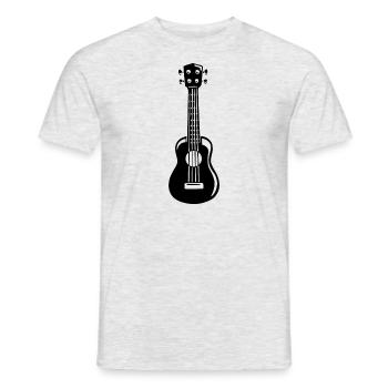 Ukulele Hawaii Guitar Uke Musical Instrument - Men's T-Shirt - heather grey - Front - AI Model Male 178 dark (178cm)