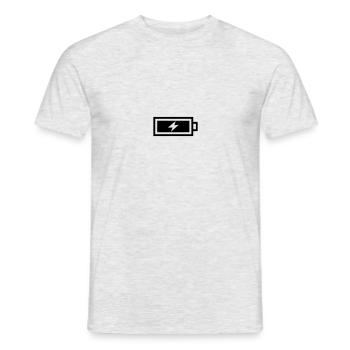 Auftanken / Charge - Männer T-Shirt - Grau meliert - Vorne - AI Model Male 178 dark (178cm)