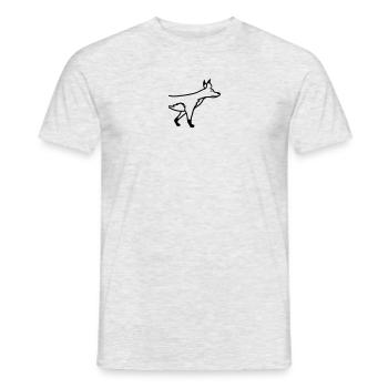 half front front part fox nice design cool cartoon - Men's T-Shirt - heather grey - Front - AI Model Male 178 dark (178cm)