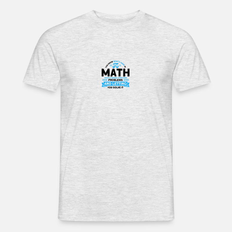 Math Mathématiques Sciences Math Cadeau - T-shirt homme - gris chiné