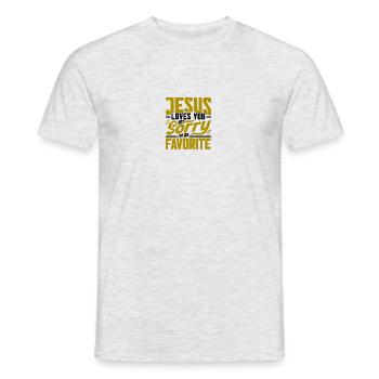 Jesus Bible Christian Religious Church Gift - Men's T-Shirt - heather grey - Front - AI Model Male 178 dark (178cm)