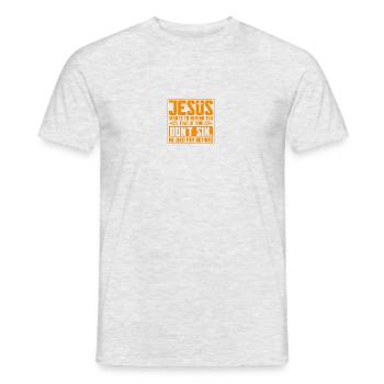 Jesus Bible Christian Religious Church Gift - Men's T-Shirt - heather grey - Front - AI Model Male 178 dark (178cm)