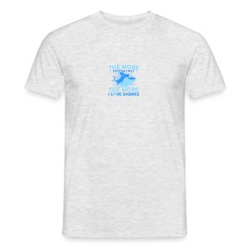 Shark Shark Lover Shark Gift - Men's T-Shirt - heather grey - Front - AI Model Male 178 dark (178cm)