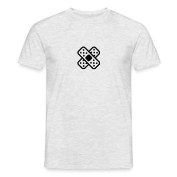 Pflaster - Männer T-Shirt - Grau meliert - Vorne - AI Model Male 178 dark (178cm)