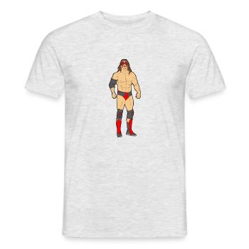 wrestling wrestler sumo boxers boxing1 - Men's T-Shirt - heather grey - Front - AI Model Male 178 dark (178cm)