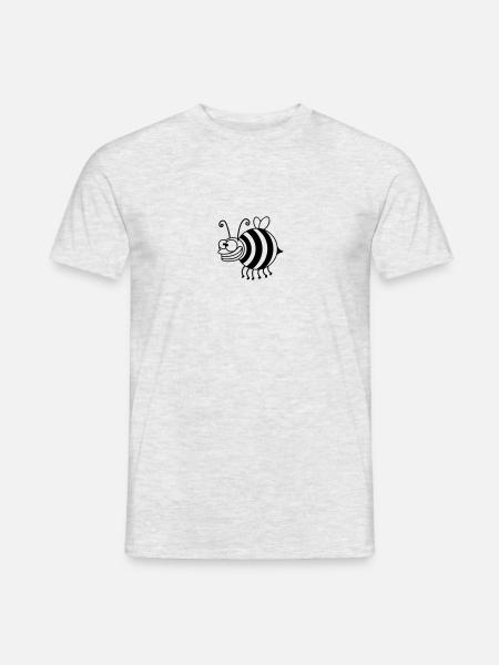 Funny thickness crazy bee - Men's T-Shirt - heather grey