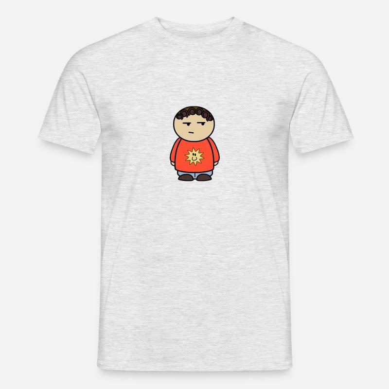 Verdächtigte Comic Figur - Geschenkidee - Männer T-Shirt - Grau meliert