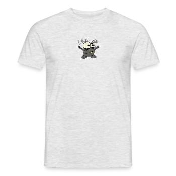 Wuscheliger Monster mit großen Augen - Männer T-Shirt - Grau meliert - Vorne - AI Model Male 178 dark (178cm)