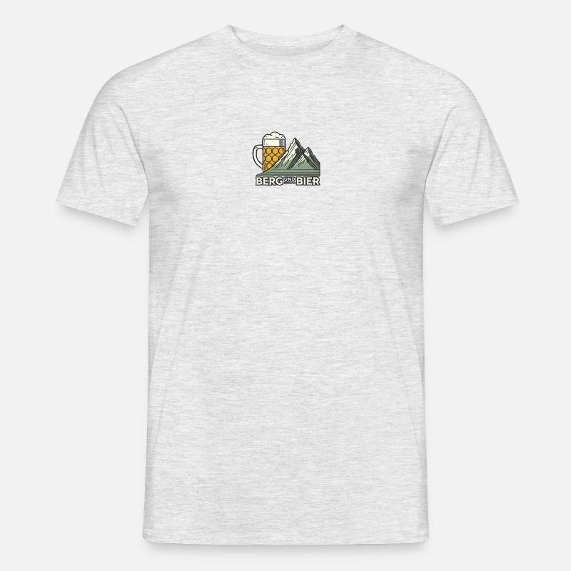 Berg und Bier V1 - Männer T-Shirt - Grau meliert