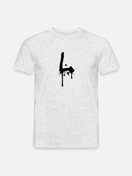 L graffiti drops Farbklex spray - Men's T-Shirt - heather grey
