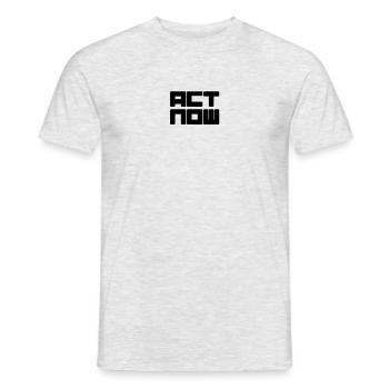 act now - Men's T-Shirt - heather grey - Front - AI Model Male 178 dark (178cm)