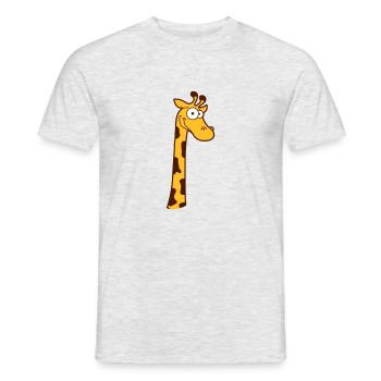 Drôle Long Neck Girafe Africa Cool Animal Comic - T-shirt homme - gris chiné - Devant - AI Model Male 178 dark (178cm)