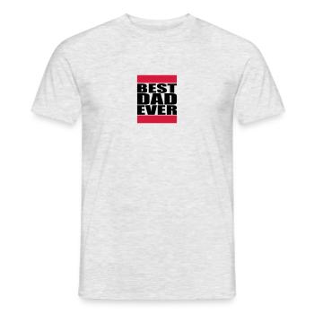 Best Dad Ever Logo - Männer T-Shirt - Grau meliert - Vorne - AI Model Male 178 dark (178cm)