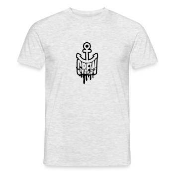 Crew Anker Graffiti Stempel - Männer T-Shirt - Grau meliert - Vorne - AI Model Male 178 dark (178cm)