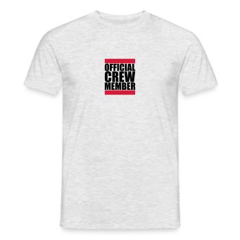 Official Crew Member Logo - T-shirt homme - gris chiné - Devant - AI Model Male 178 dark (178cm)