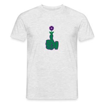 green thumb / Grüner Daumen (2c) - Männer T-Shirt - Grau meliert - Vorne - AI Model Male 178 dark (178cm)