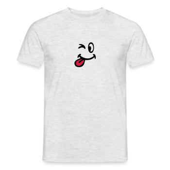 smiley clin oeil 3105 - T-shirt homme - gris chiné - Devant - AI Model Male 178 dark (178cm)
