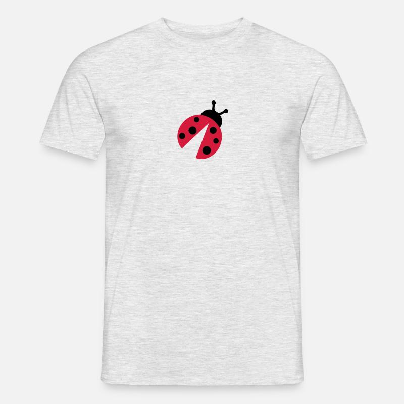 Marienkäfer - Männer T-Shirt - Grau meliert