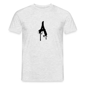 A Graffiti Tropfen Farbklex Spray - Männer T-Shirt - Grau meliert - Vorne - AI Model Male 178 dark (178cm)