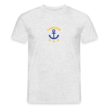 Captain - T-shirt homme - gris chiné - Devant - AI Model Male 178 dark (178cm)