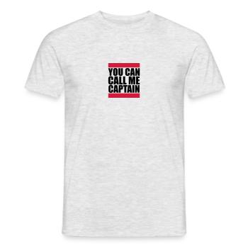You can call me Captain Logo - Men's T-Shirt - heather grey - Front - AI Model Male 178 dark (178cm)