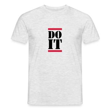 Do It - Männer T-Shirt - Grau meliert - Vorne - AI Model Male 178 dark (178cm)