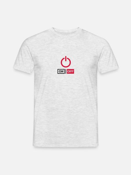 Off On Power Schalter Design - Men's T-Shirt - heather grey