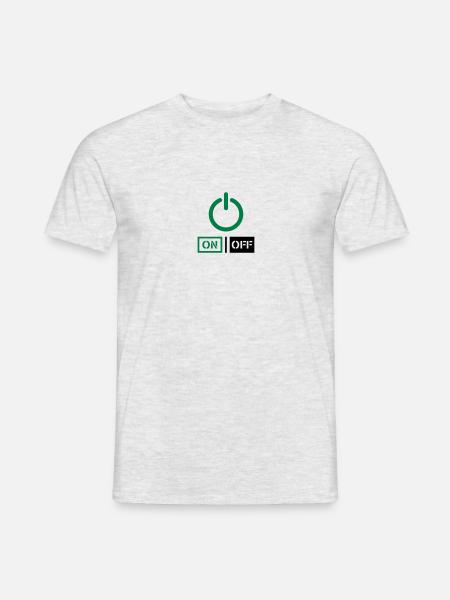 On Off Power Schalter Design - Men's T-Shirt - heather grey